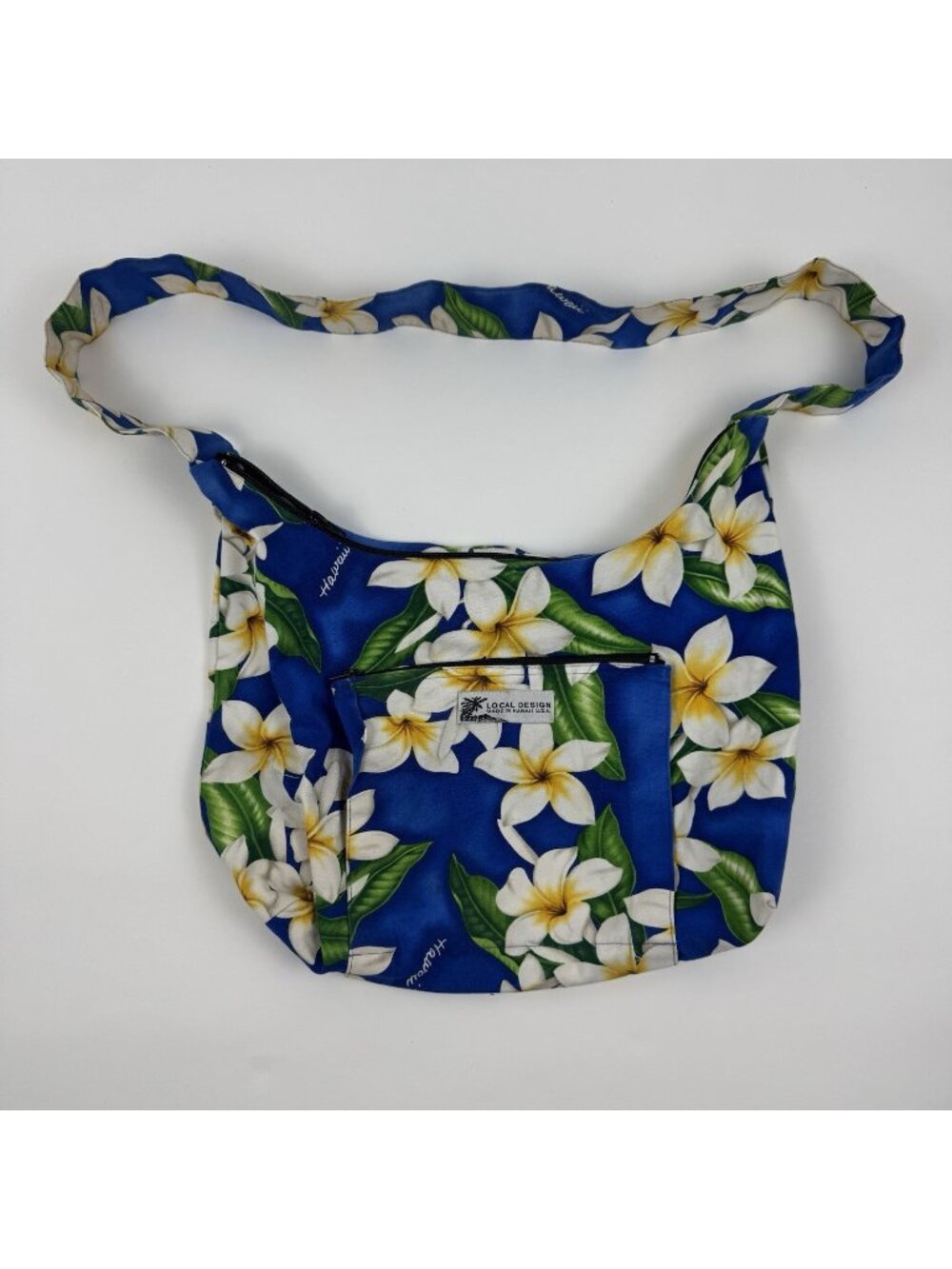 Local Design Islandcore Boho Chic Plumeria Floral Crossbody Bag Made In Hawaii